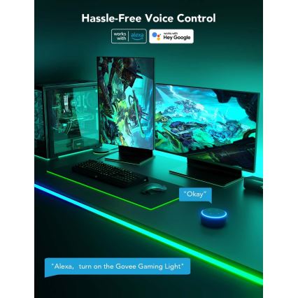 Govee - Neon LED tafel achtergrondverlichting 3m RGBIC Wi-Fi