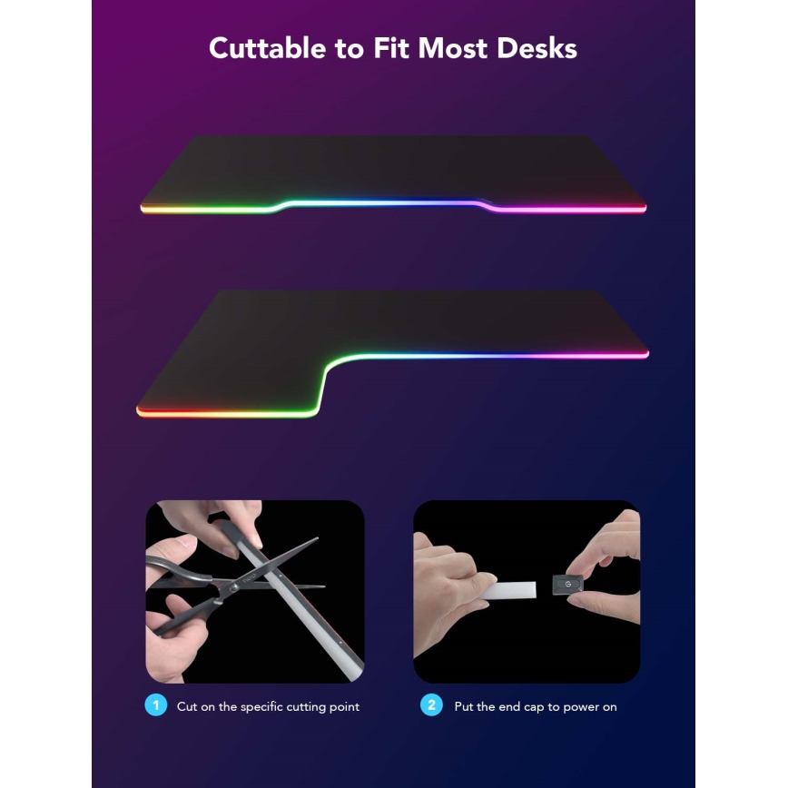 Govee - Neon LED tafel achtergrondverlichting 3m RGBIC Wi-Fi