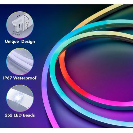 Govee - Neon SMART buigzaam LED Strip - RGBIC - 3m Wi-Fi IP67