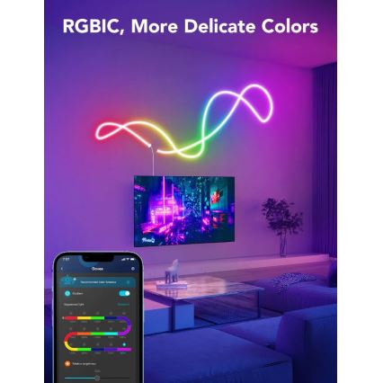 Govee - Neon SMART buigzaam LED Strip - RGBIC - 3m Wi-Fi IP67