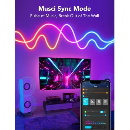 Govee - Neon SMART buigzaam LED Strip - RGBIC - 3m Wi-Fi IP67