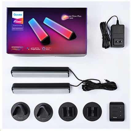 Govee - SET 2x Flow Plus SMART LED TV & Gaming - RGBICWW Wi-Fi