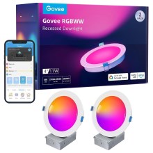 Govee - SET 2x LED RGBWW Inbouwverlichting LED/11W/230V Smart 2700-6500K