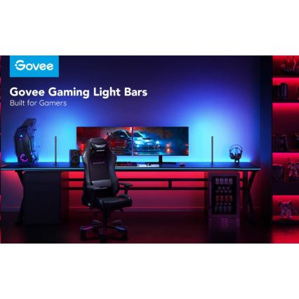 Govee - SET 2x Smart Gaming Wi-Fi LED RGBIC Panels + Smart Dual + afstandsbediening