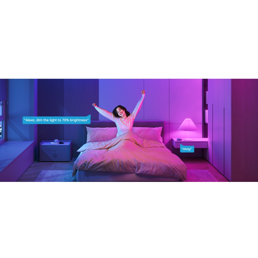 Govee - LED RGBWW dimbare lamp Smart MATTER E27/12W/230V 2700-6500K Wi-Fi