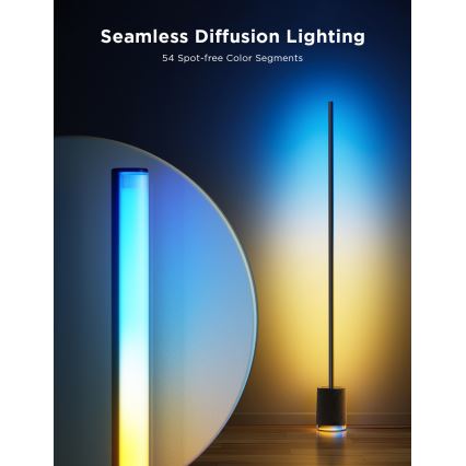 Govee - Dimbare LED Staande lamp met een luidspreker Pro RGBICWW 2200-6500K Wi-Fi + afstandsbediening