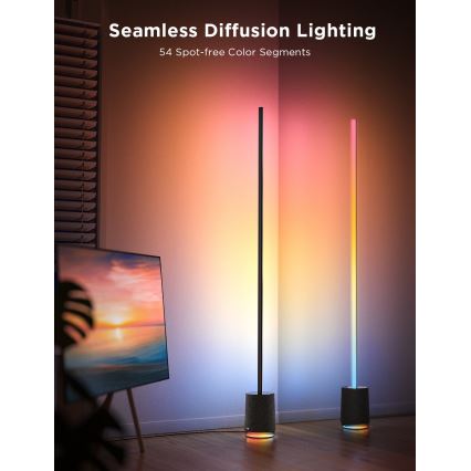Govee - Dimbare LED Staande lamp met een luidspreker Pro RGBICWW 2200-6500K Wi-Fi + afstandsbediening