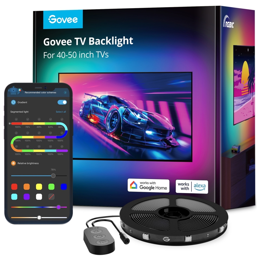 Govee - TV 40-50 SMART LED achtergrondverlichting RGBIC Wi-Fi