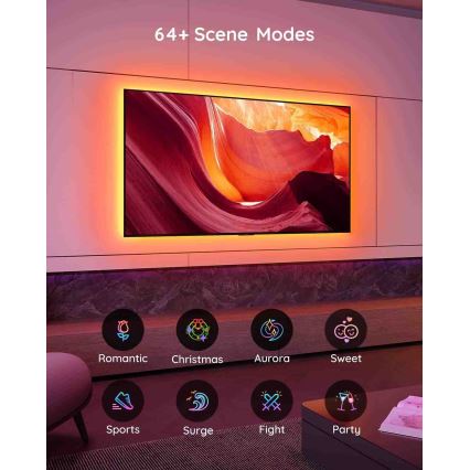Govee - TV 46-60 slimme RGB LED-achtergrondverlichting + afstandsbediening