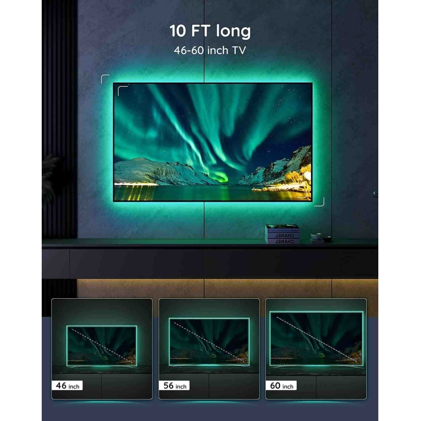 Govee - TV 46-60 SMART RGB LED-achtergrondverlichting