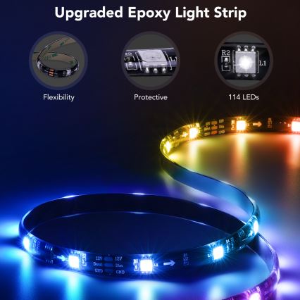 Govee - TV 55-65 Slimme LED-achtergrondverlichting RGBIC Wi-Fi