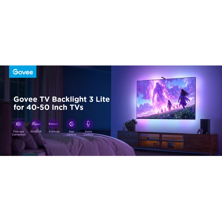 Govee - TV Backlight 3 Lite TV 40-50" SMART LED achtergrondverlichting RGBICW Wi-Fi IP67 +RC