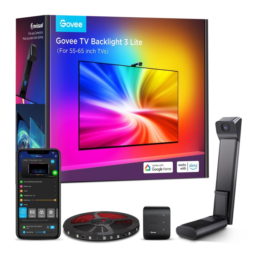 Govee - TV Backlight 3 Lite TV 55-65" SMART LED achtergrondverlichting RGBICW Wi-Fi IP67 + afstandsbediening
