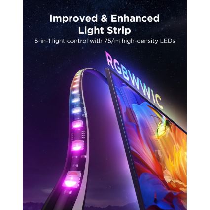 Govee - TV Backlight 3 Pro 55-65 Smart LED-achtergrondverlichting voor tv, RGBIC, met Wi-Fi