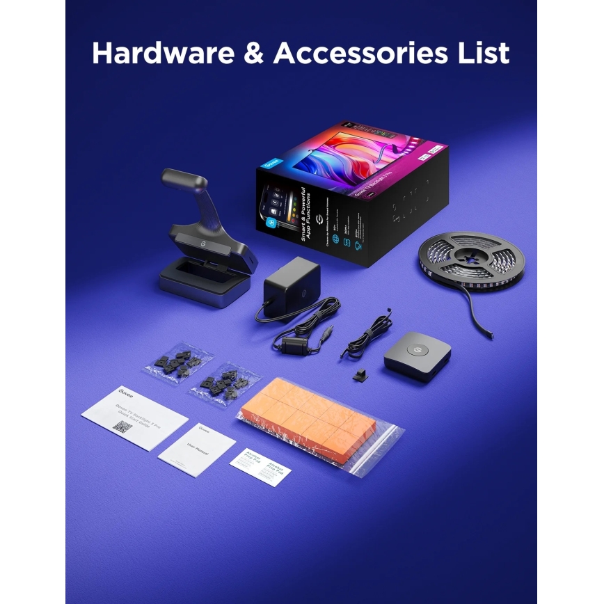 Govee - TV Backlight 3 Pro 55-65 Smart LED-achtergrondverlichting voor tv, RGBIC, met Wi-Fi