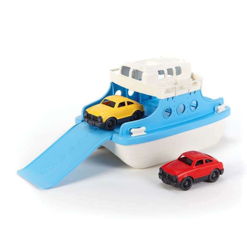 Green Toys - Veerboot met auto's wit/blauw