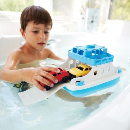 Green Toys - Veerboot met auto's wit/blauw