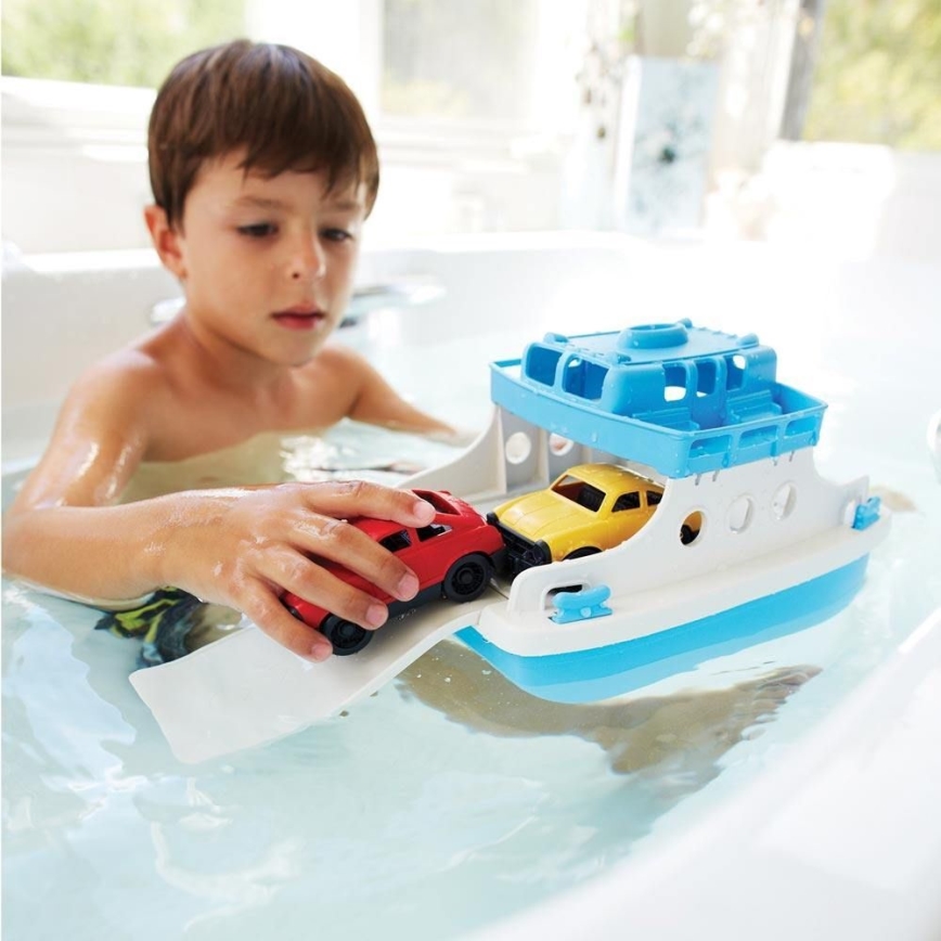 Green Toys - Veerboot met auto's wit/blauw