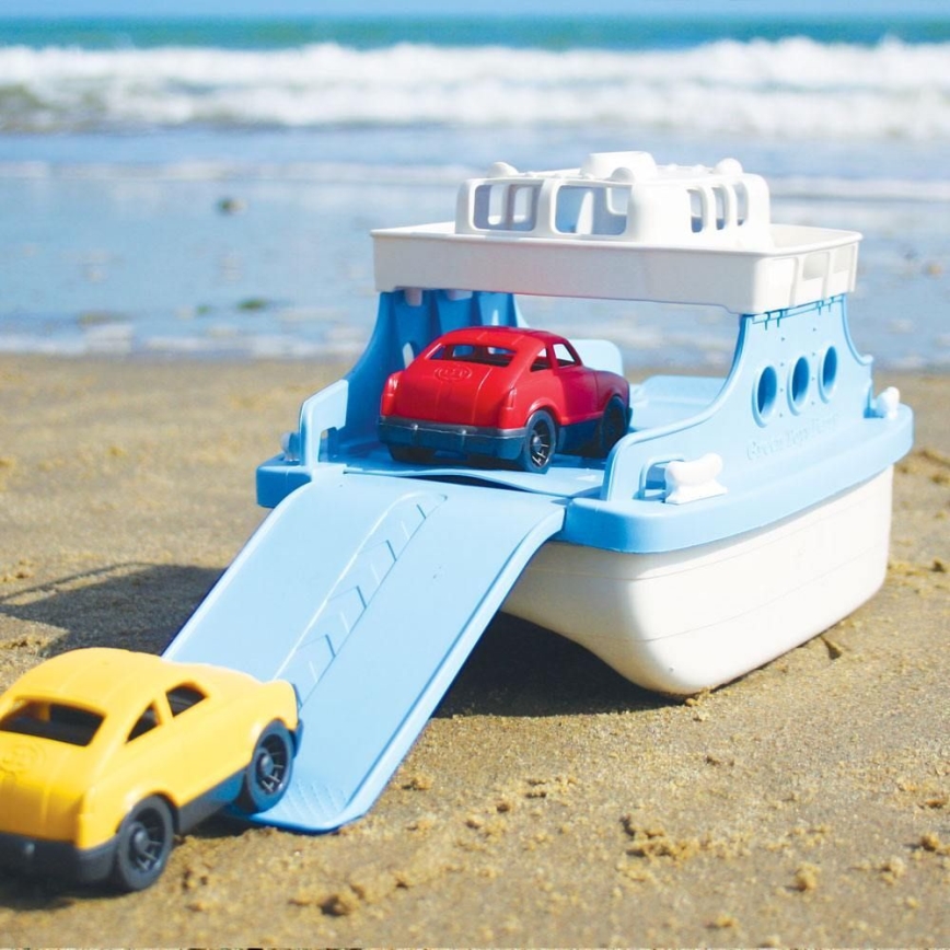 Green Toys - Veerboot met auto's wit/blauw