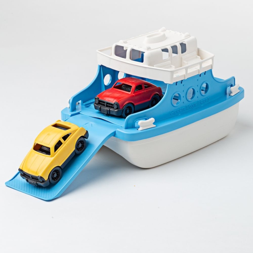 Green Toys - Veerboot met auto's wit/blauw