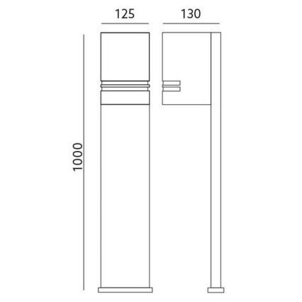 Grijze Buitenlamp QUAZAR 1x GU10 / 11W / 230V IP44