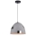 Grijze Hanglamp aan koord PATCH 1x E27 / 60W / 230V