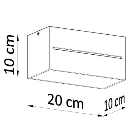 Grijze plafondlamp LOBO 2x GU10 / 40W / 230V