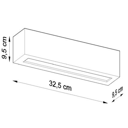 Grijze Wandlamp VEGA 1x E27 / 60W / 230V