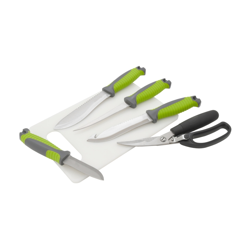 Grillgerei van roestvrij staal met een etui 6 stuks