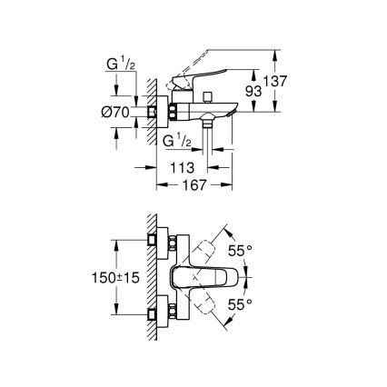 GROHE 1018720000 - Badmengkraan DICE glanzend chroom