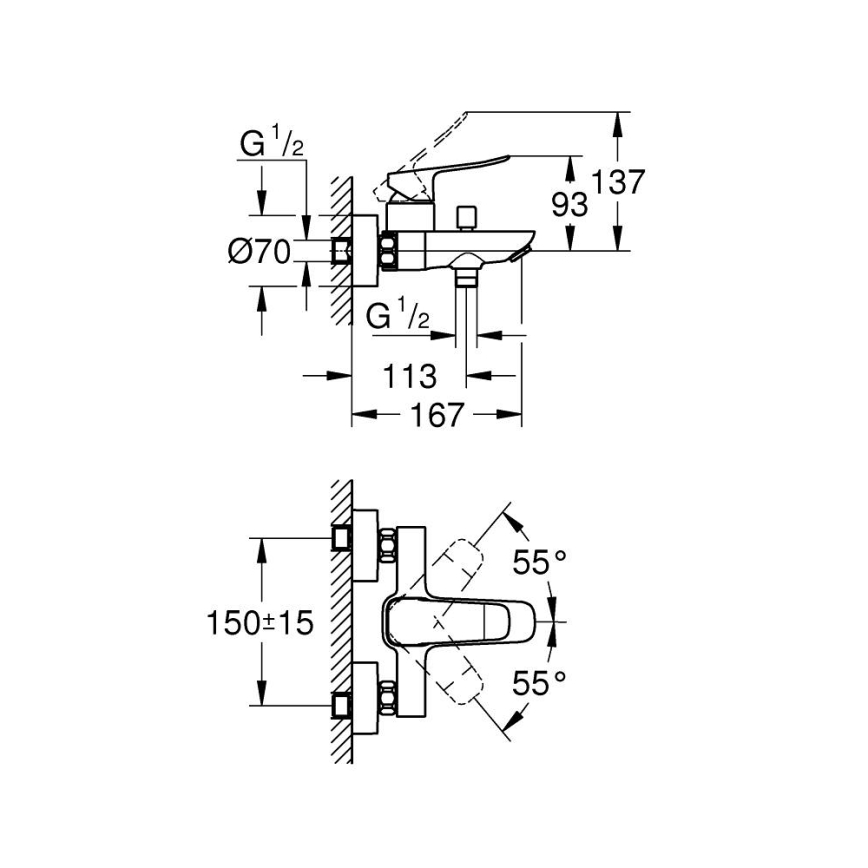 GROHE 1018720000 - Badmengkraan DICE glanzend chroom