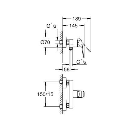 GROHE 1018740000 - Douchekraan DICE glanzend chroom