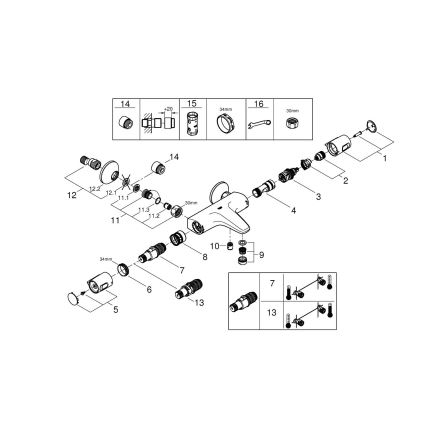 GROHE 1022162432 - Thermostatische badkraan PRECISION TREND DN 15 zwart