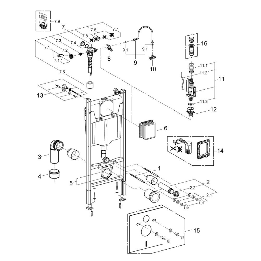 GROHE 103843SH00 - SOLIDO COMPACT 5-in-1 set, 1,13 m, keramiek/wit