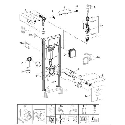 GROHE 103847SH00 - SOLIDO 5-in-1 set 1,13 m duurzaam wit
