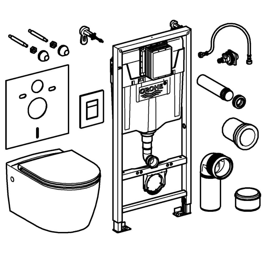 GROHE 103847SH00 - SOLIDO 5-in-1 set 1,13 m duurzaam wit