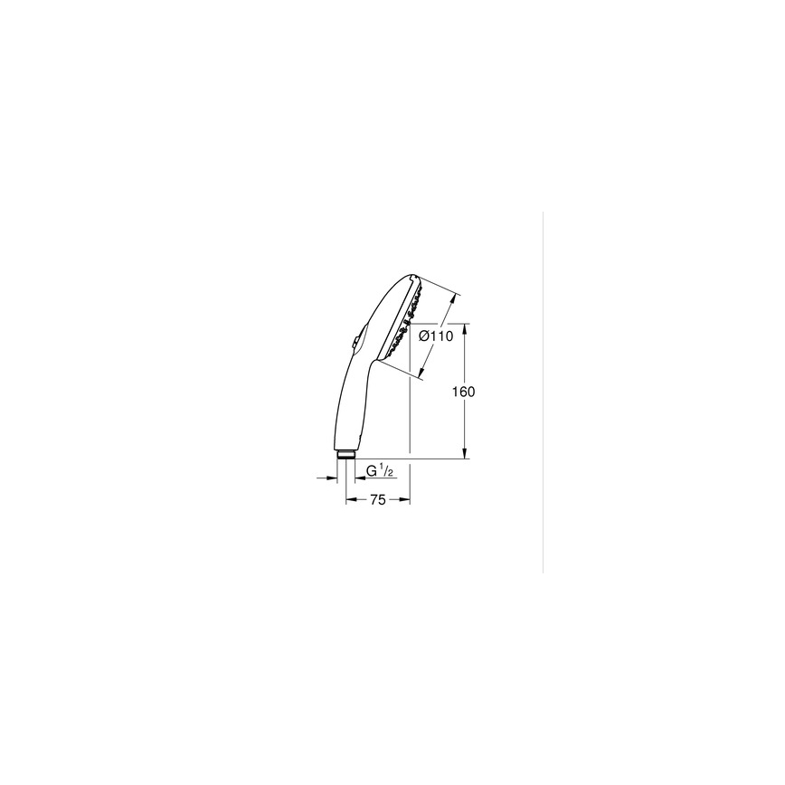 GROHE 1053152431 - Handdouche VITALIO START 110 600 mm zwart