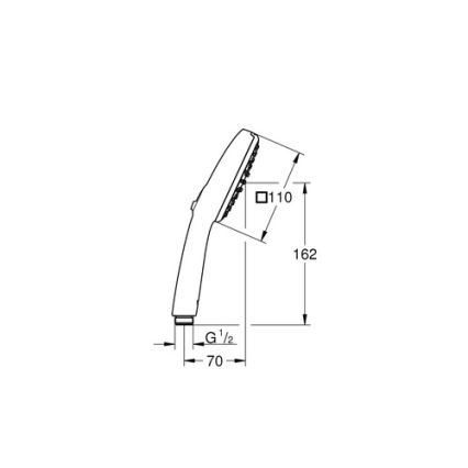 GROHE 1053162431 - Handdouche VITALIO COMFORT 110 600 mm zwart
