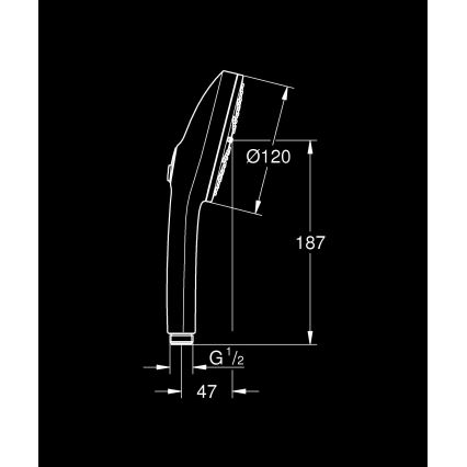 GROHE 1348632430 - Handdouche VITALIO JOY+ 120 mm zwart
