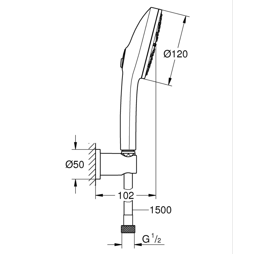 GROHE 134865GN00 - VITALIO JOY+ doucheset 120 mm, goud