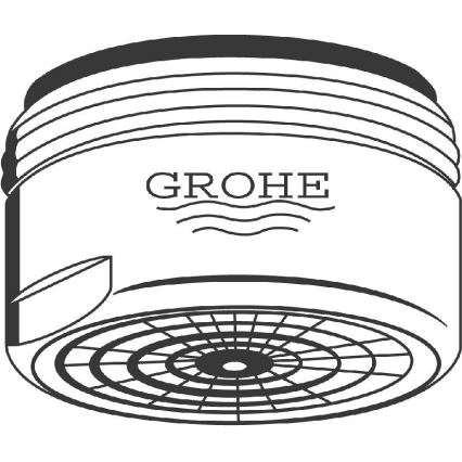 GROHE 13929000 - Beluchter M 24 × 1, hoogglans chroom