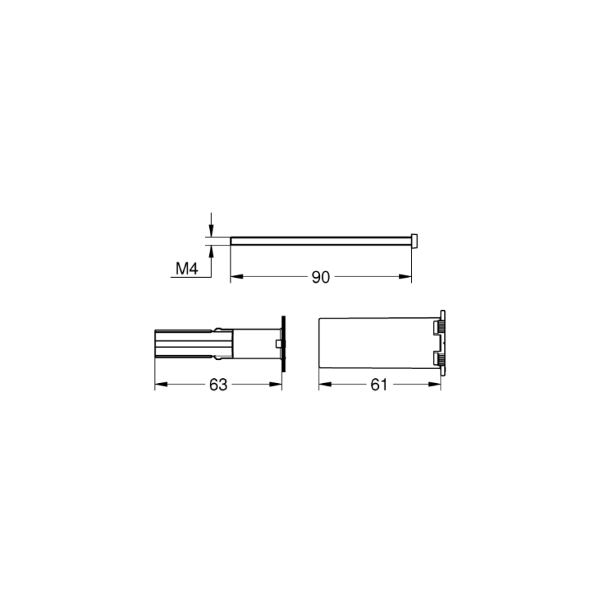 GROHE 14058000 - Universele verlengset 25 mm