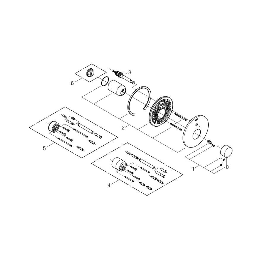 GROHE 19285001 - Badmengkraan voor inbouwmontage ESSENCE glanzend chroom