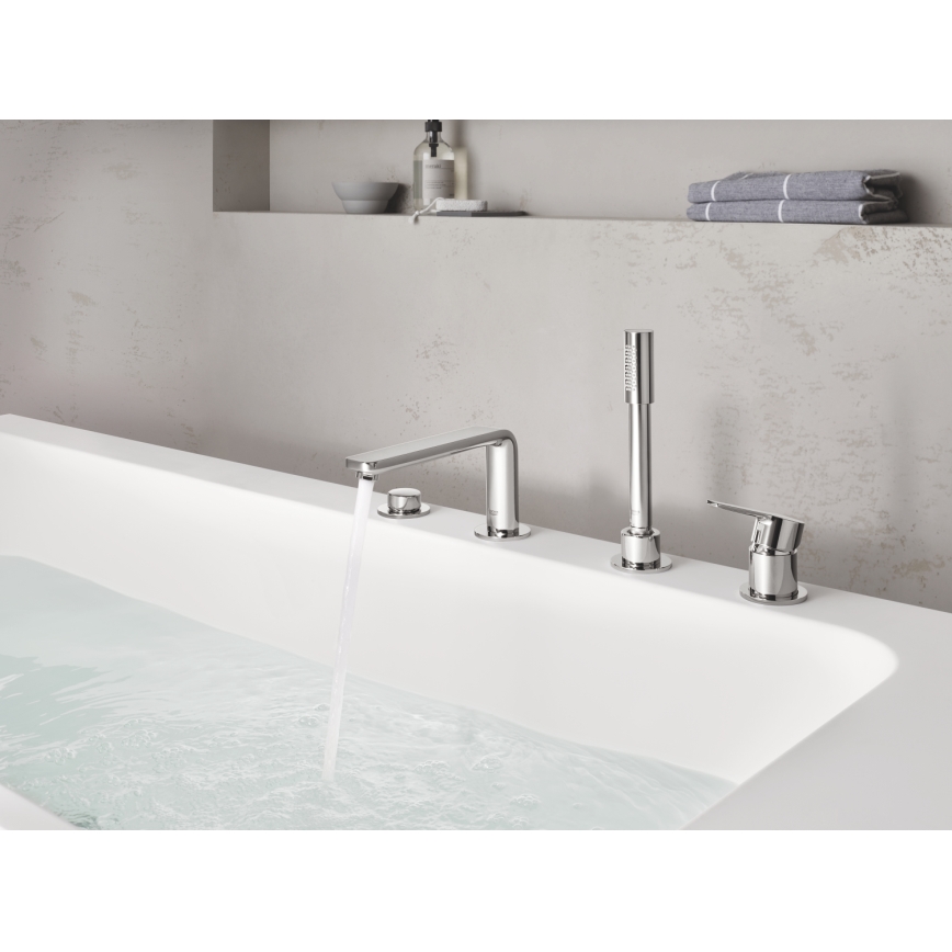 GROHE 19577001 - LINEARE viergats badkraan, glanzend chroom