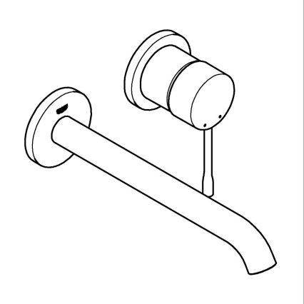 GROHE 19967AL1 - 2-gats wastafelmengkraan ESSENCE 230 mm grafiet