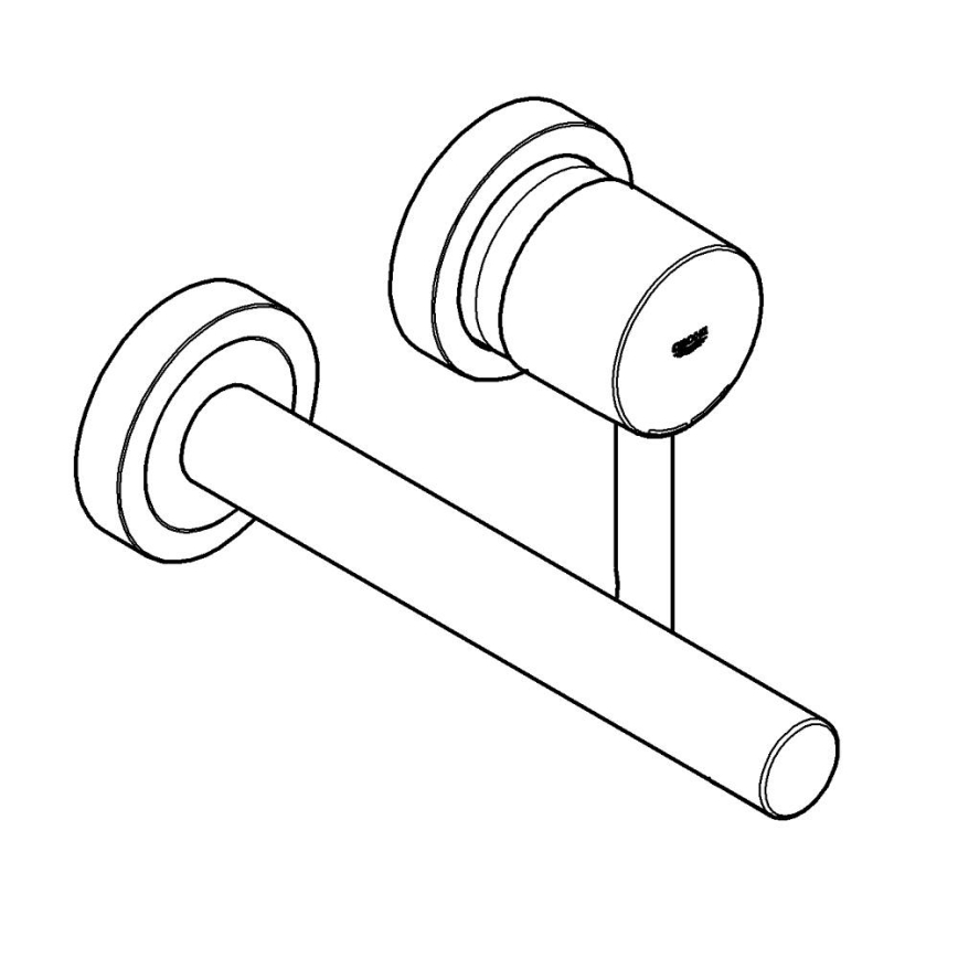 GROHE 19967GN1 - Wastafelkraan ESSENCE 230 mm goud