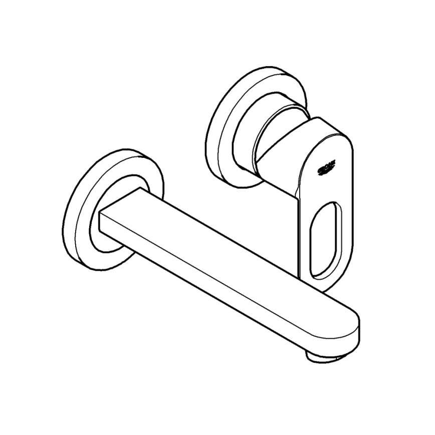 GROHE 20289000 - BAULOOP 2-gats wastafelkraan 110 mm glanzend chroom