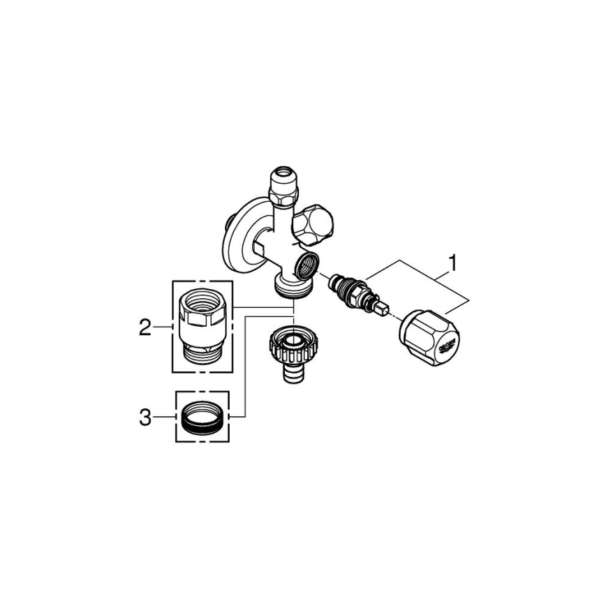 GROHE 22035000 - Combi-hoekafsluiter UNIVERSAL DN 15, glanzend chroom