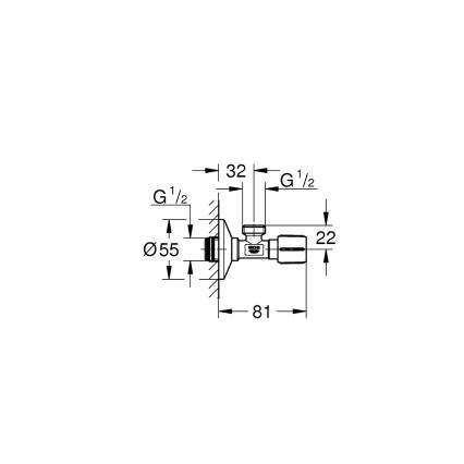 GROHE 22043000 - Hoekventiel UNIVERSAL DN 15 glanzend chroom