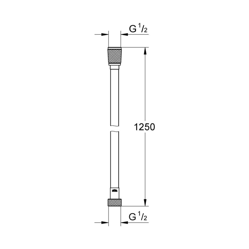 GROHE 22112000 - Doucheslang VITALIOFLEX SILVER 1250 mm